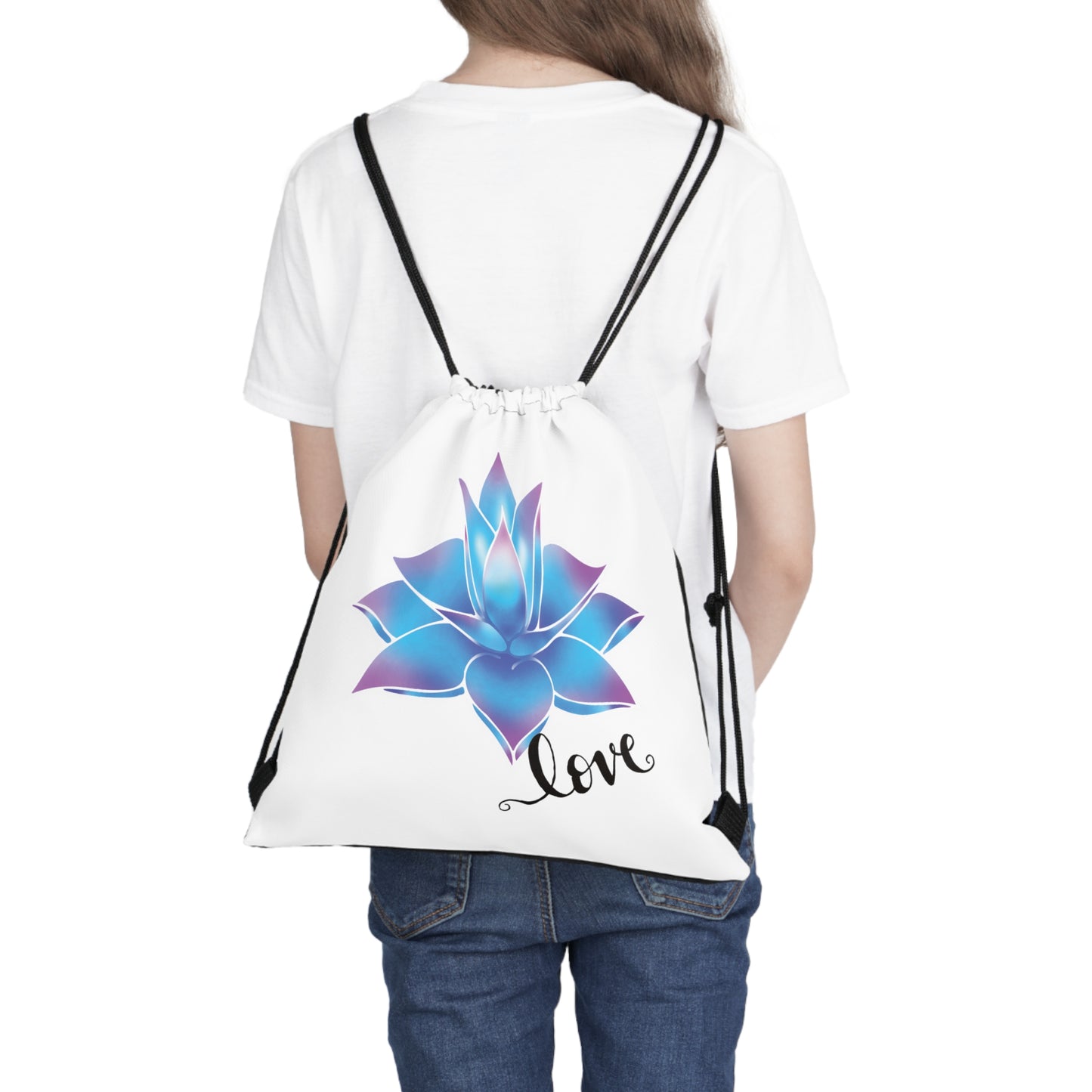 Lotus Latte - Love Sportpack Drawstring Bag