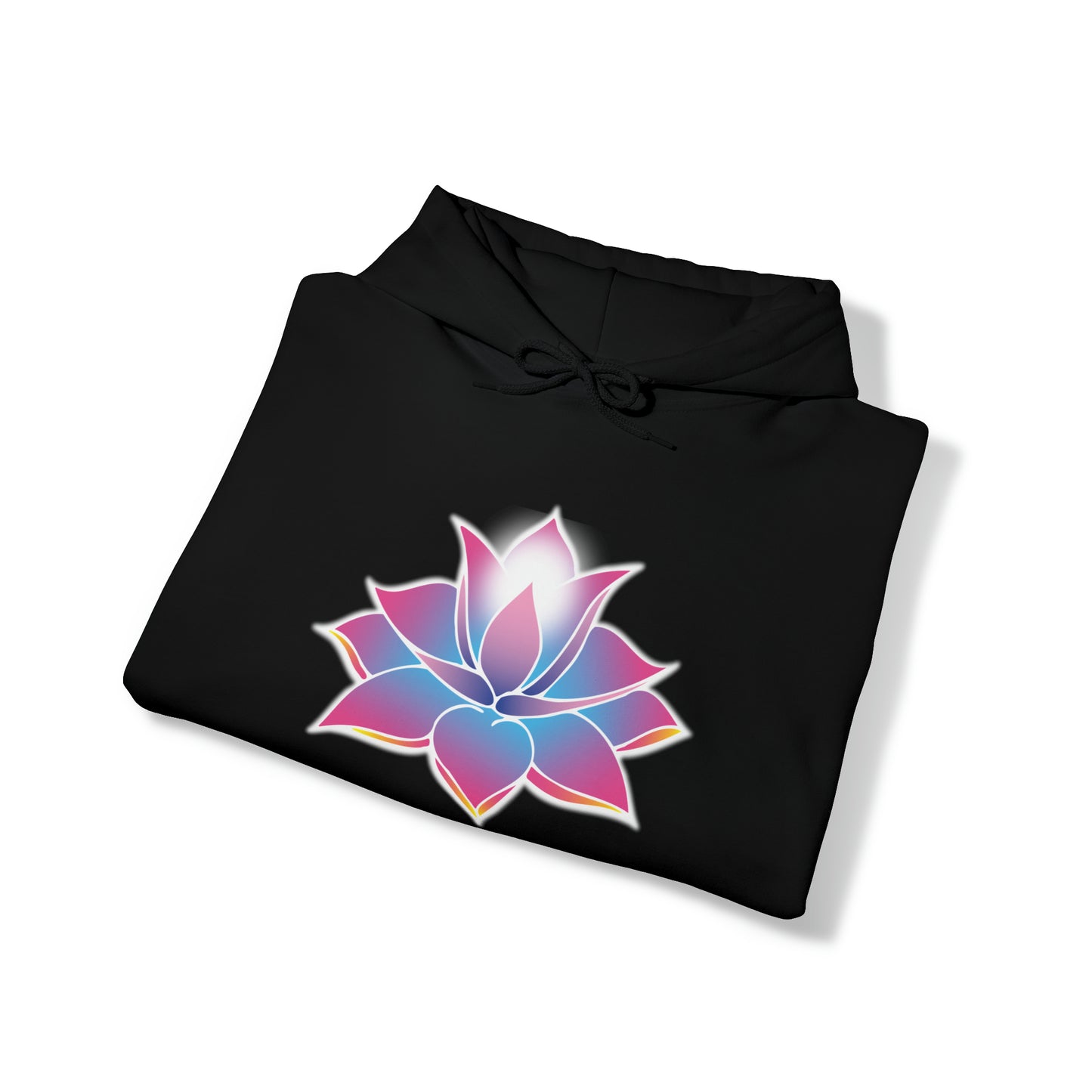 Lotus Light Glow - Unisex Black Hoodie