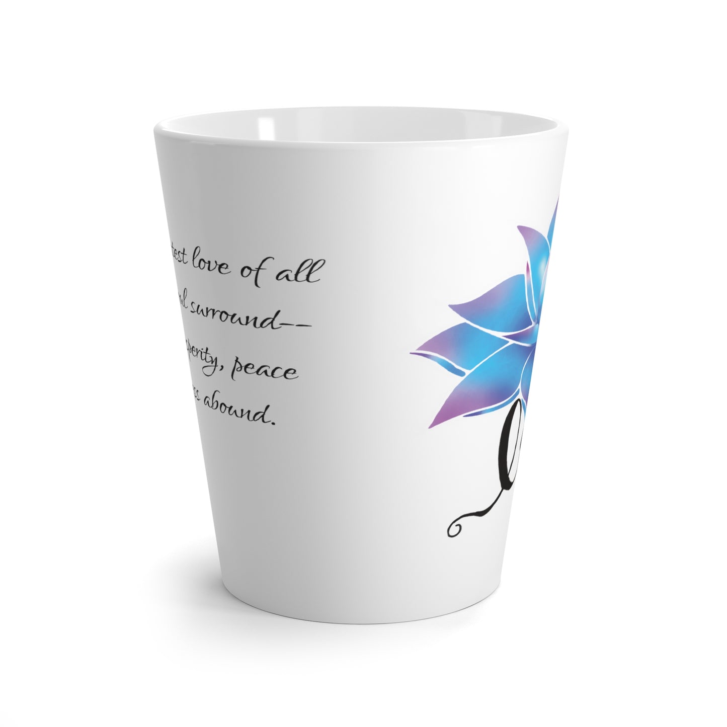 Lotus Latte - Love Mug | 12oz Ceramic Latte Mug