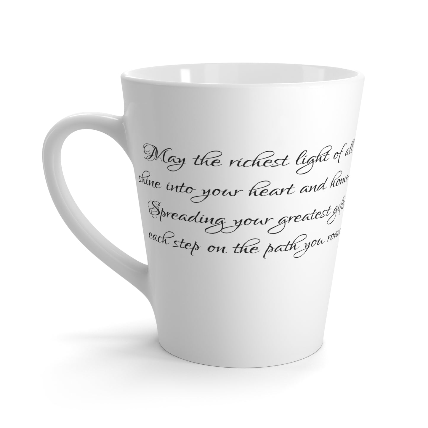 Lotus Latte - Light Mug | 12oz Ceramic Latte Mug